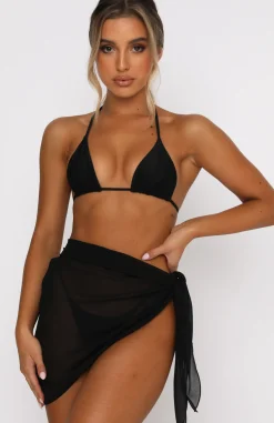 Resort Wear | White Fox Boutique Island Breeze Sarong black