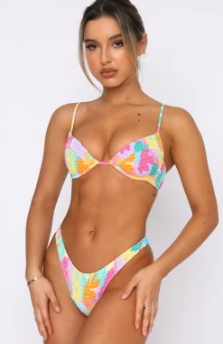 Bikini Bottoms | White Fox Boutique Island Hideout Bottoms Ruche Cannes Print multi