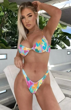 Bikini Bottoms | White Fox Boutique Island Hideout Bottoms Ruche Cannes Print multi