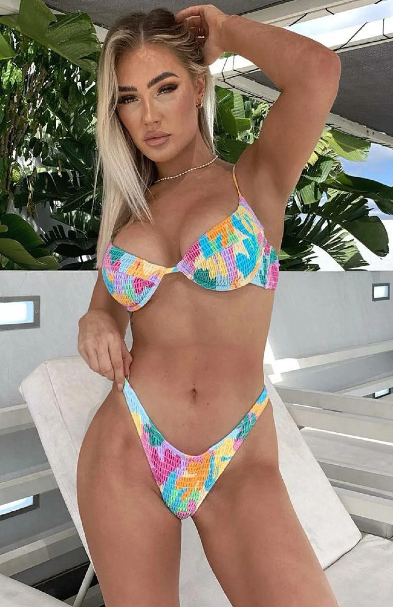 Bikini Bottoms | White Fox Boutique Island Hideout Bottoms Ruche Cannes Print multi
