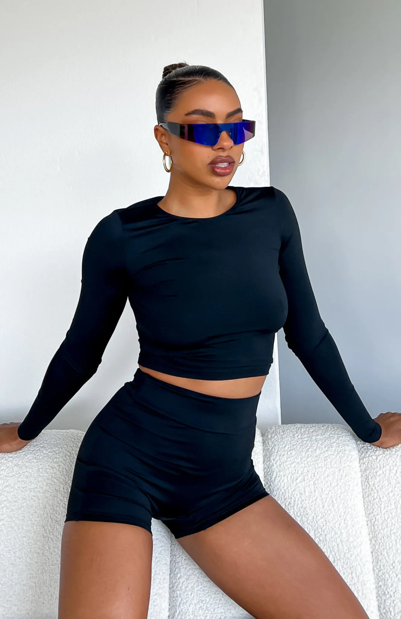 Shirts & Blouses | White Fox Boutique It Takes Two Long Sleeve Crop black