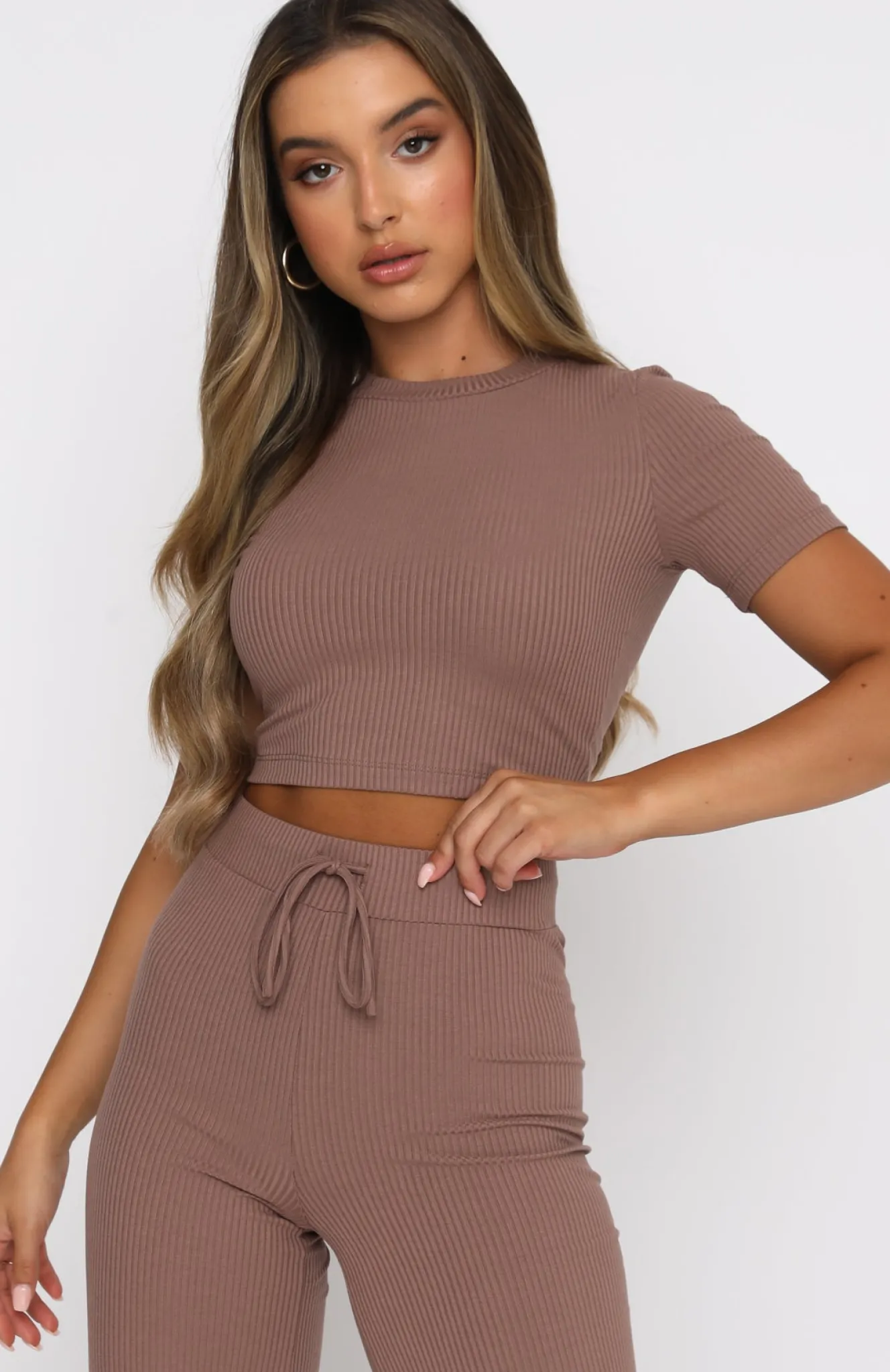 Shirts & Blouses | White Fox Boutique It's Meant To Be Crop Chocolate brown