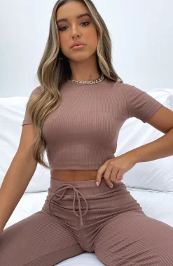 Shirts & Blouses | White Fox Boutique It's Meant To Be Crop Chocolate brown