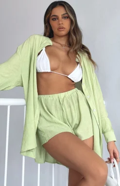 Resort Wear | White Fox Boutique I've Got A Feeling Shorts Matcha green