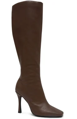 Boots | White Fox Boutique Jax Knee High Boots Chocolate PU brown