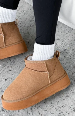 Boots | White Fox Boutique Jet Setter Platform Snug Boots Chestnut brown
