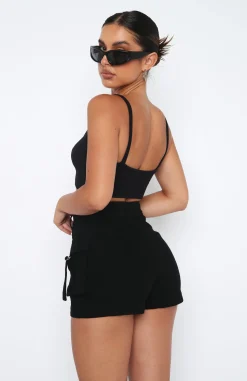 Shorts | White Fox Boutique Just A Friend Cargo Shorts black