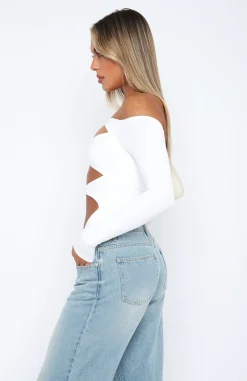 Shirts & Blouses | White Fox Boutique Just The Intro Bodysuit white