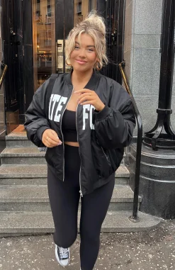 Jackets & Blazers | White Fox Boutique Just Us Bomber Jacket black