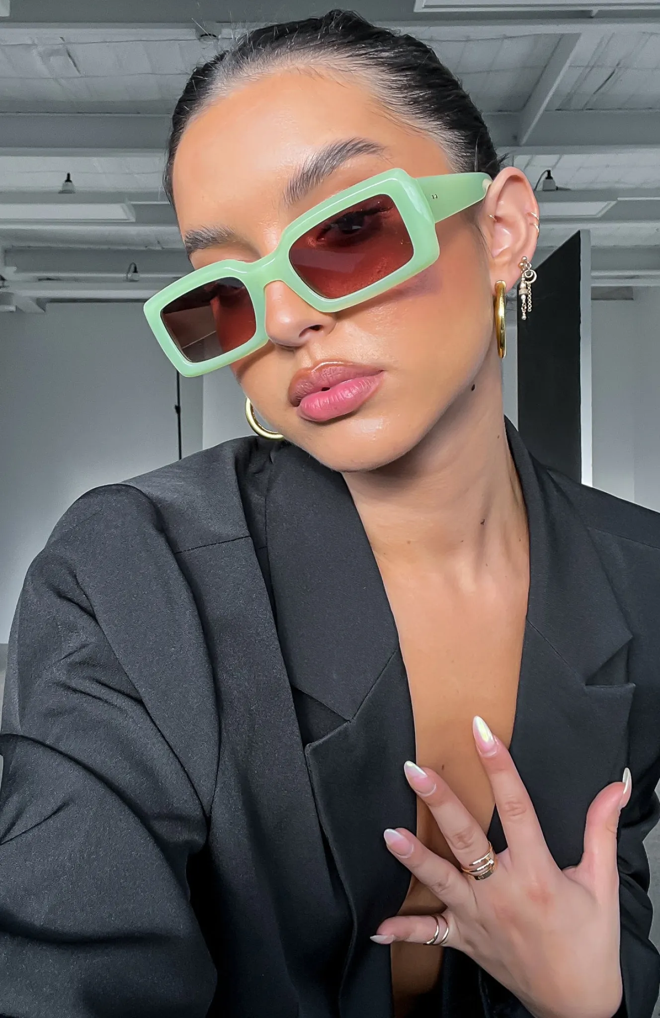 Sunglasses | White Fox Boutique Kaia Sunglasses Matcha green