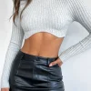 Shirts & Blouses | White Fox Boutique Keep It Coming Long Sleeve Crop grey