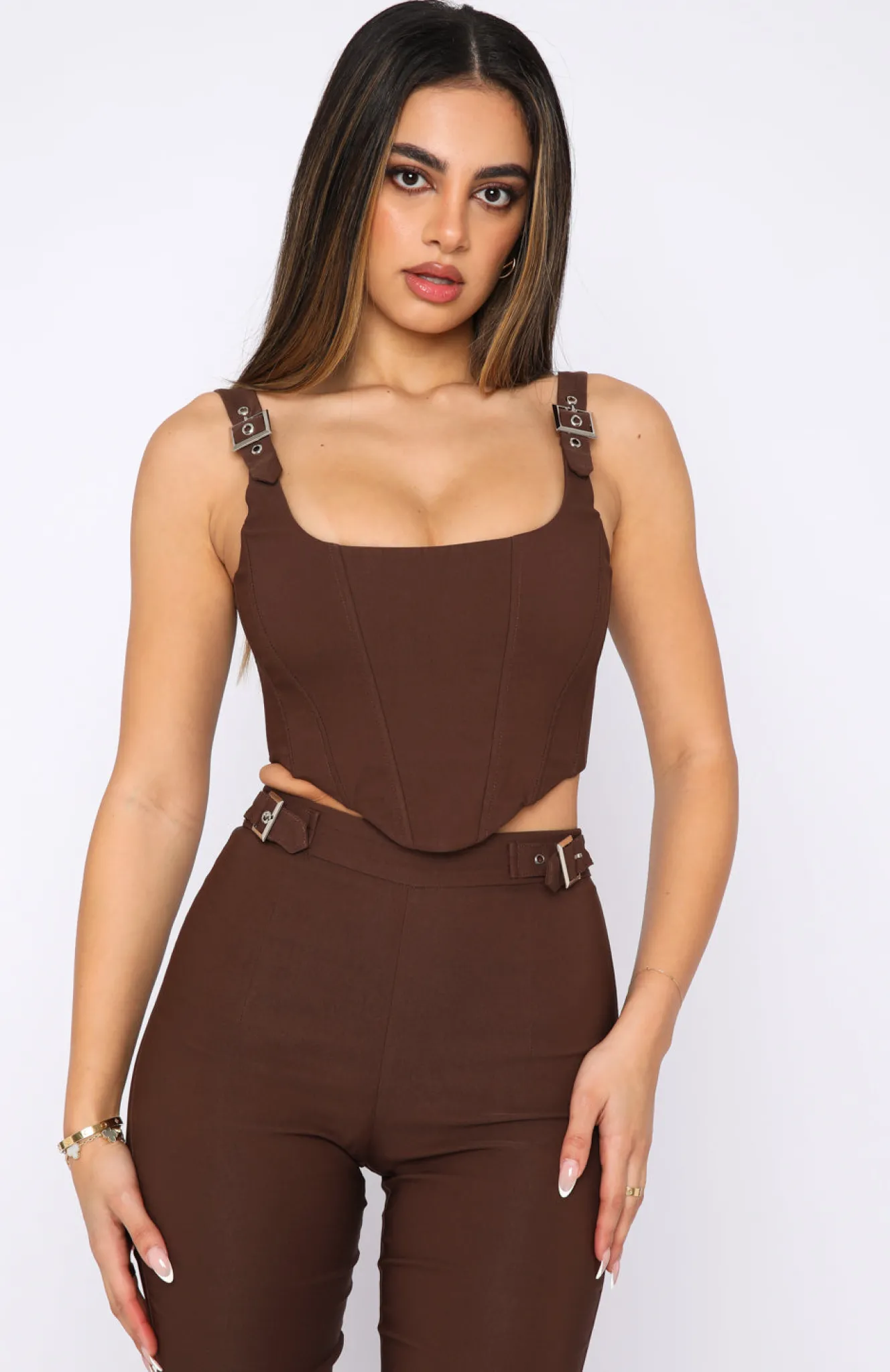 Shirts & Blouses | White Fox Boutique Keep Me Close Bustier Chocolate brown