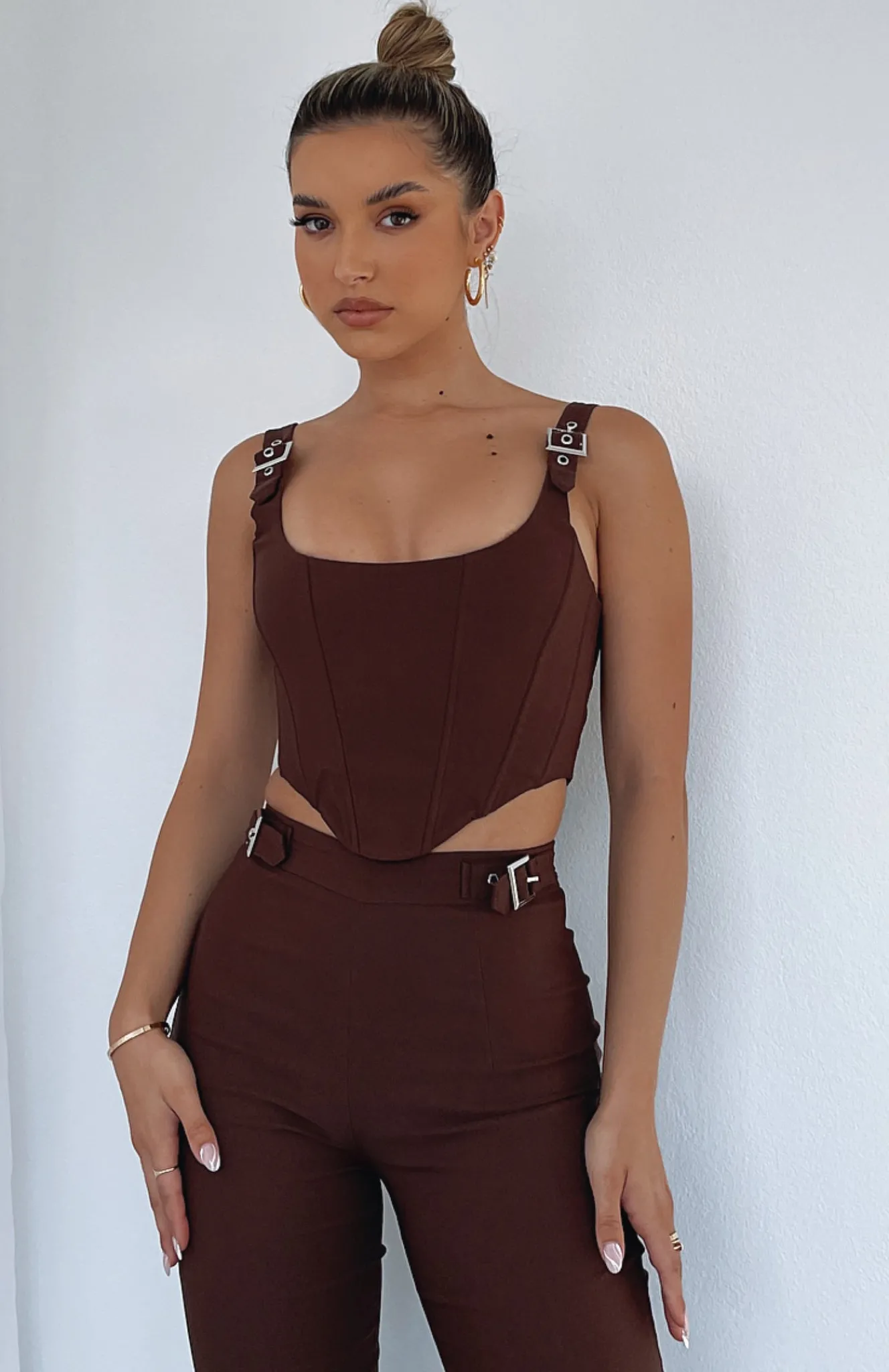 Shirts & Blouses | White Fox Boutique Keep Me Close Bustier Chocolate brown