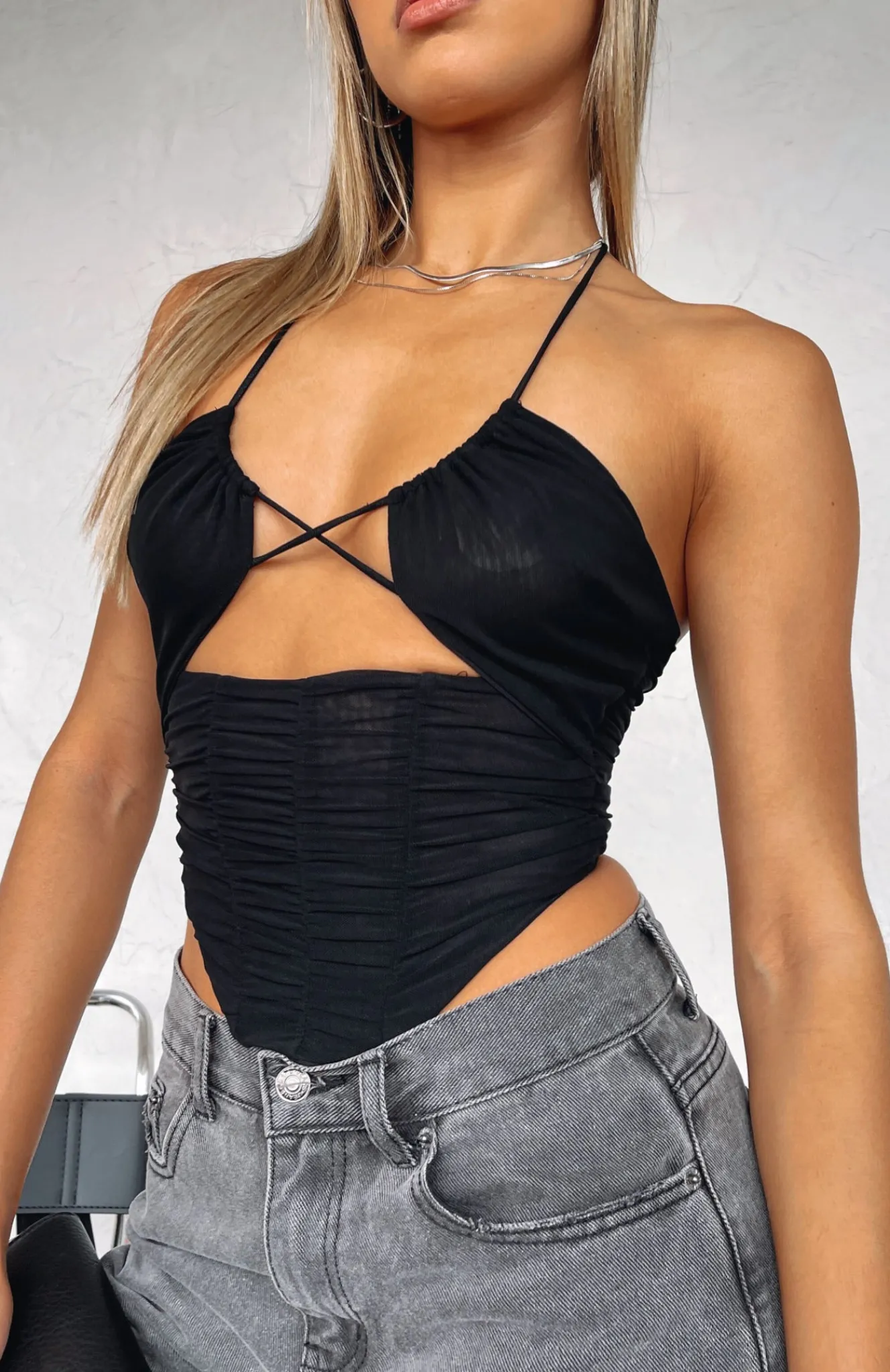 Shirts & Blouses | White Fox Boutique Keep Me Tame Bustier black
