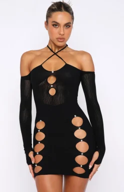 Restocked | White Fox Boutique Keep On Looking Mini Dress black