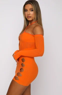 Long Sleeve Dresses | White Fox Boutique Keep On Looking Mini Dress orange