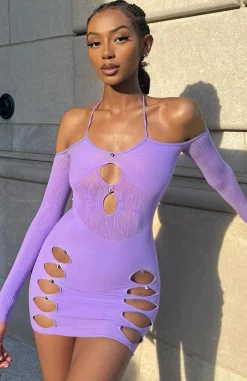 Restocked | White Fox Boutique Keep On Looking Mini Dress purple