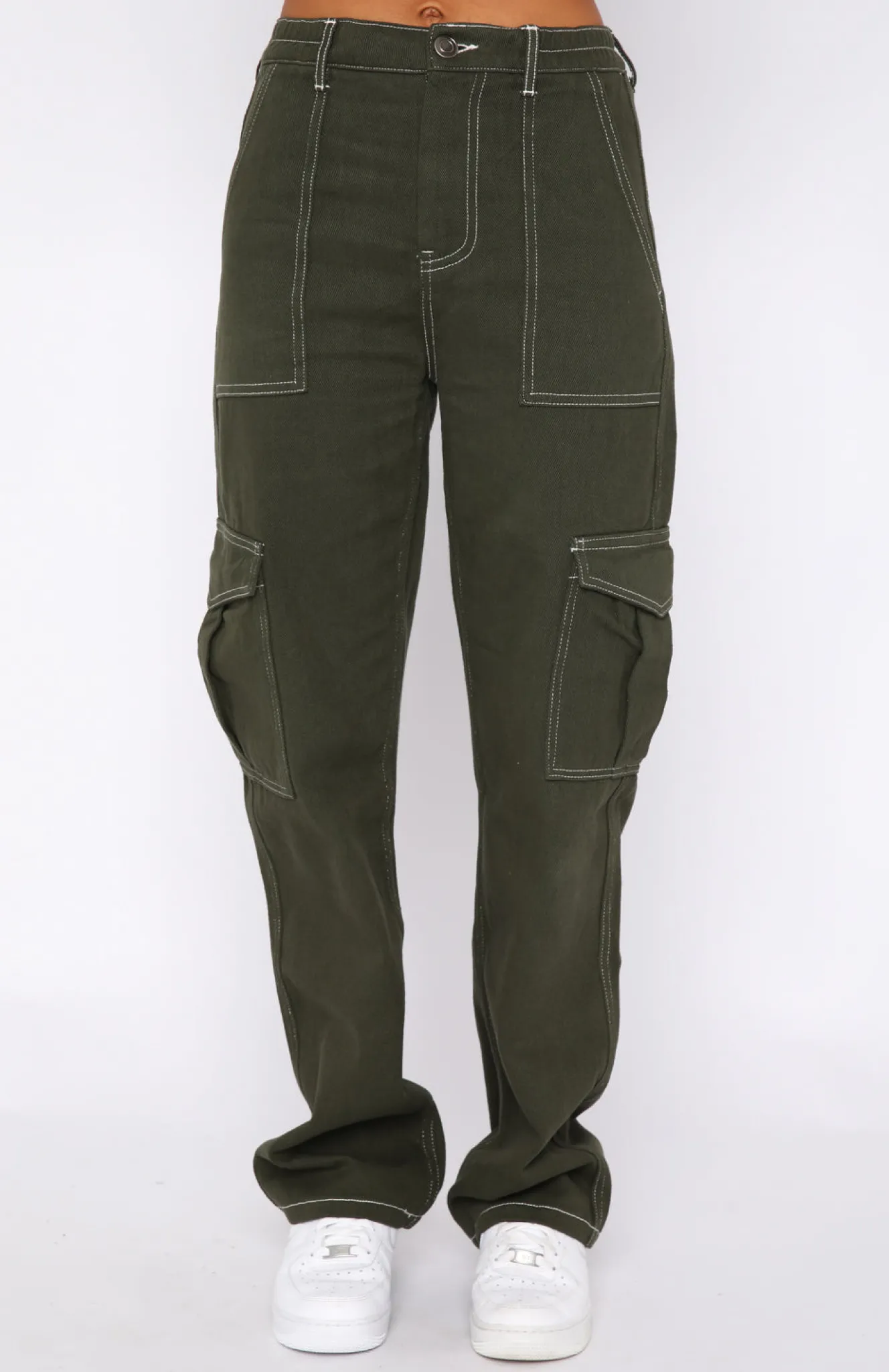 Pants | White Fox Boutique Keep On Moving Cargo Pants Khaki green