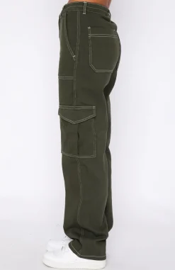 Pants | White Fox Boutique Keep On Moving Cargo Pants Khaki green