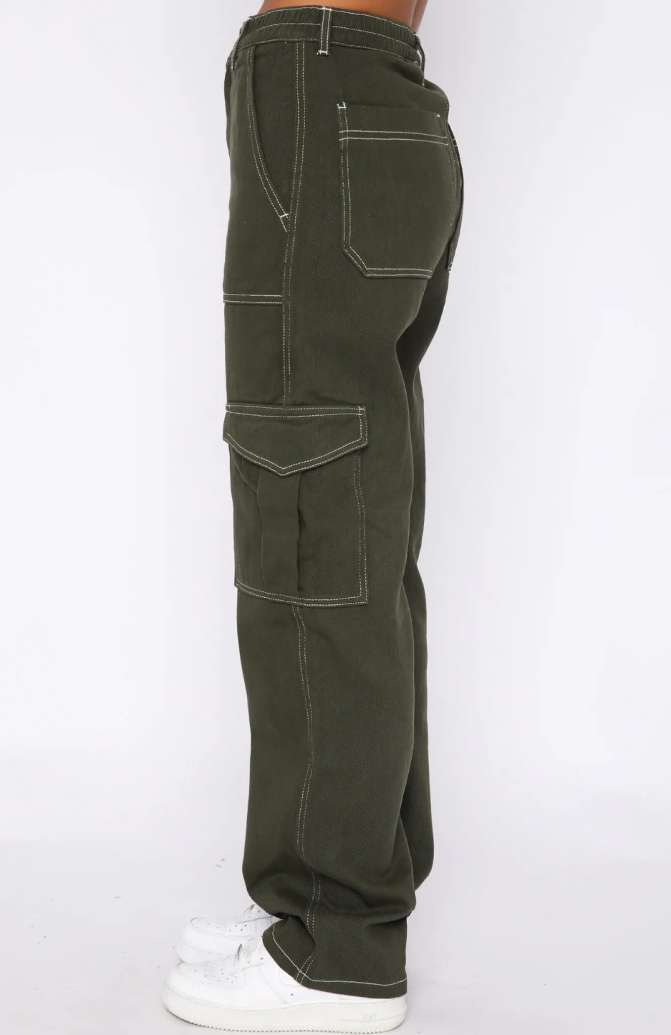 Pants | White Fox Boutique Keep On Moving Cargo Pants Khaki green