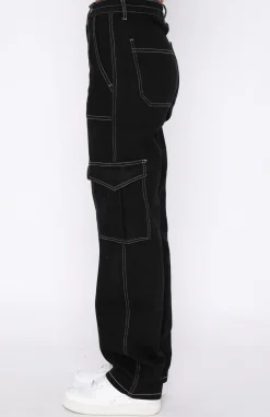 Pants | White Fox Boutique Keep On Moving Cargo Pants black