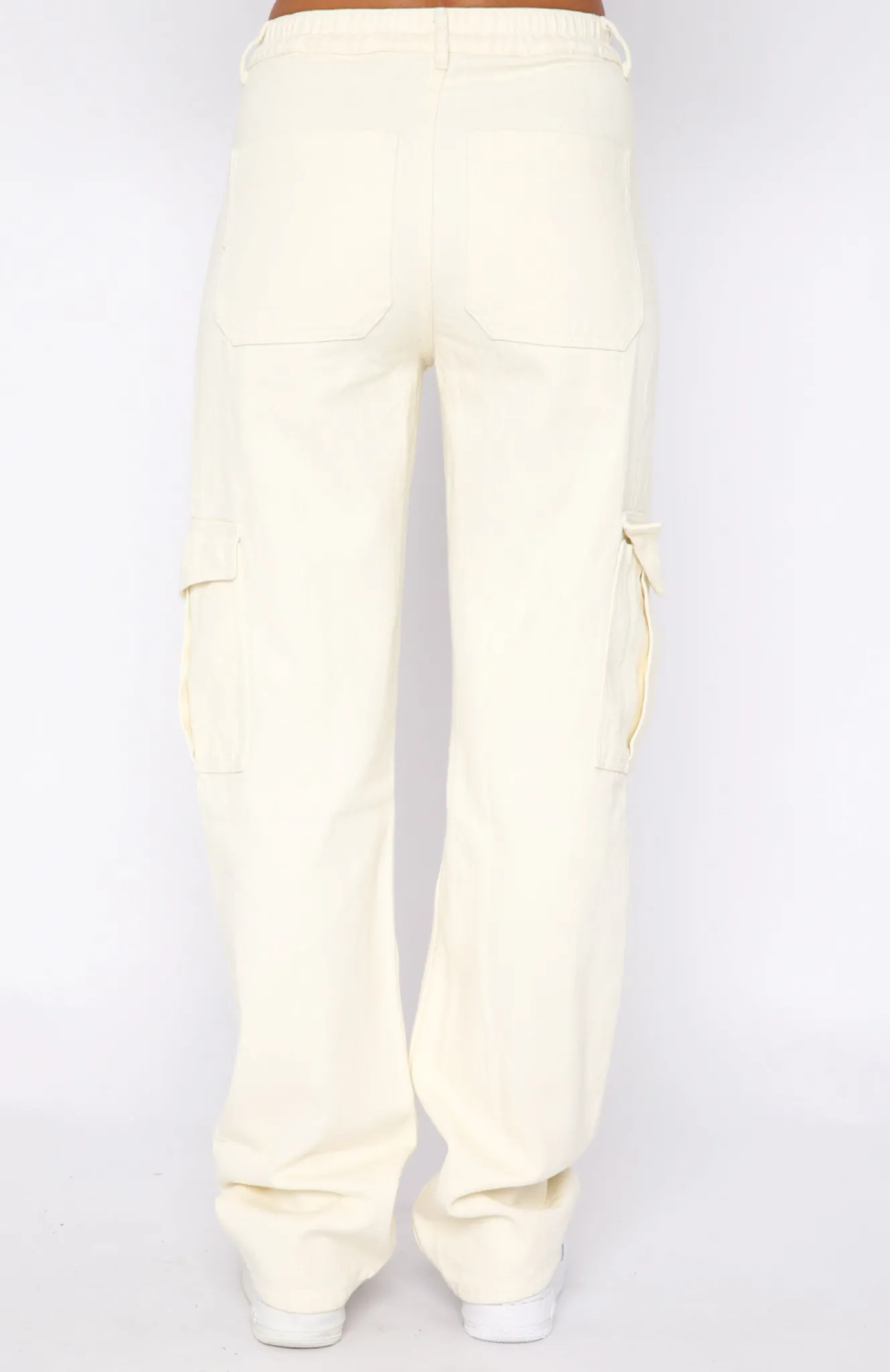 Pants | White Fox Boutique Keep On Moving Cargo Pants Cream white