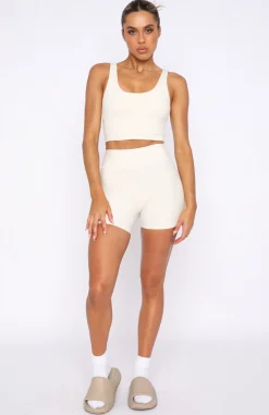 Shorts | White Fox Boutique Keep Up High Waisted Shorts Stone nude
