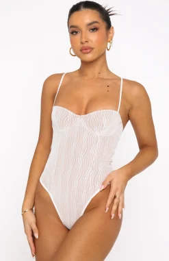 Shirts & Blouses | White Fox Boutique Keep Wishing Mesh Bodysuit white