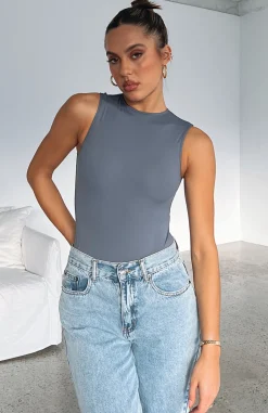 Shirts & Blouses | White Fox Boutique Keep You Around Bodysuit Slate blue