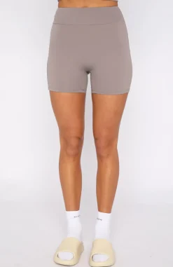 Shorts | White Fox Boutique Keeping Busy Bike Shorts Mocha brown