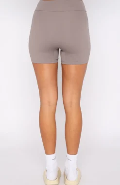 Shorts | White Fox Boutique Keeping Busy Bike Shorts Mocha brown