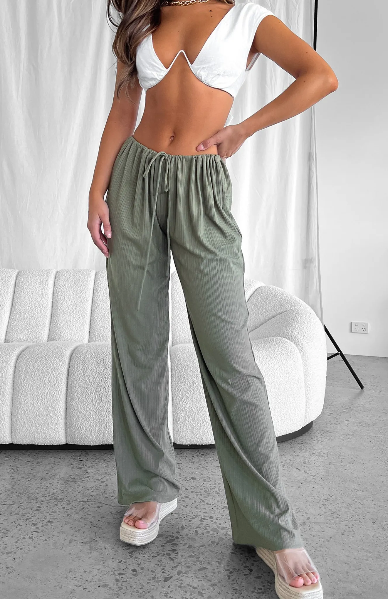 Pants | White Fox Boutique Keeping Score Pants Khaki green