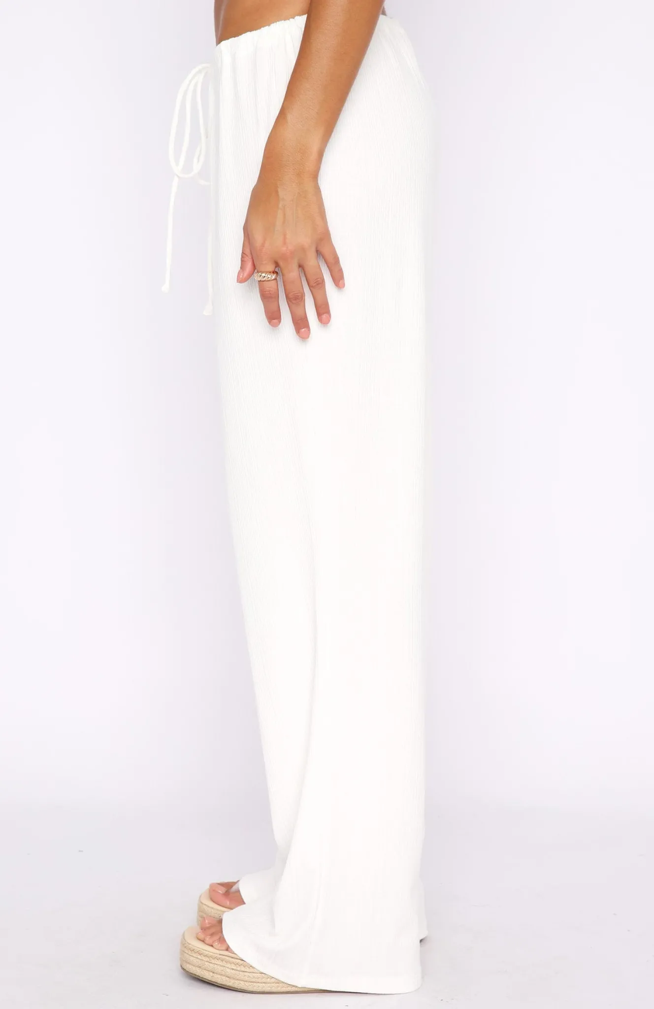 Pants | White Fox Boutique Keeping Score Pants white
