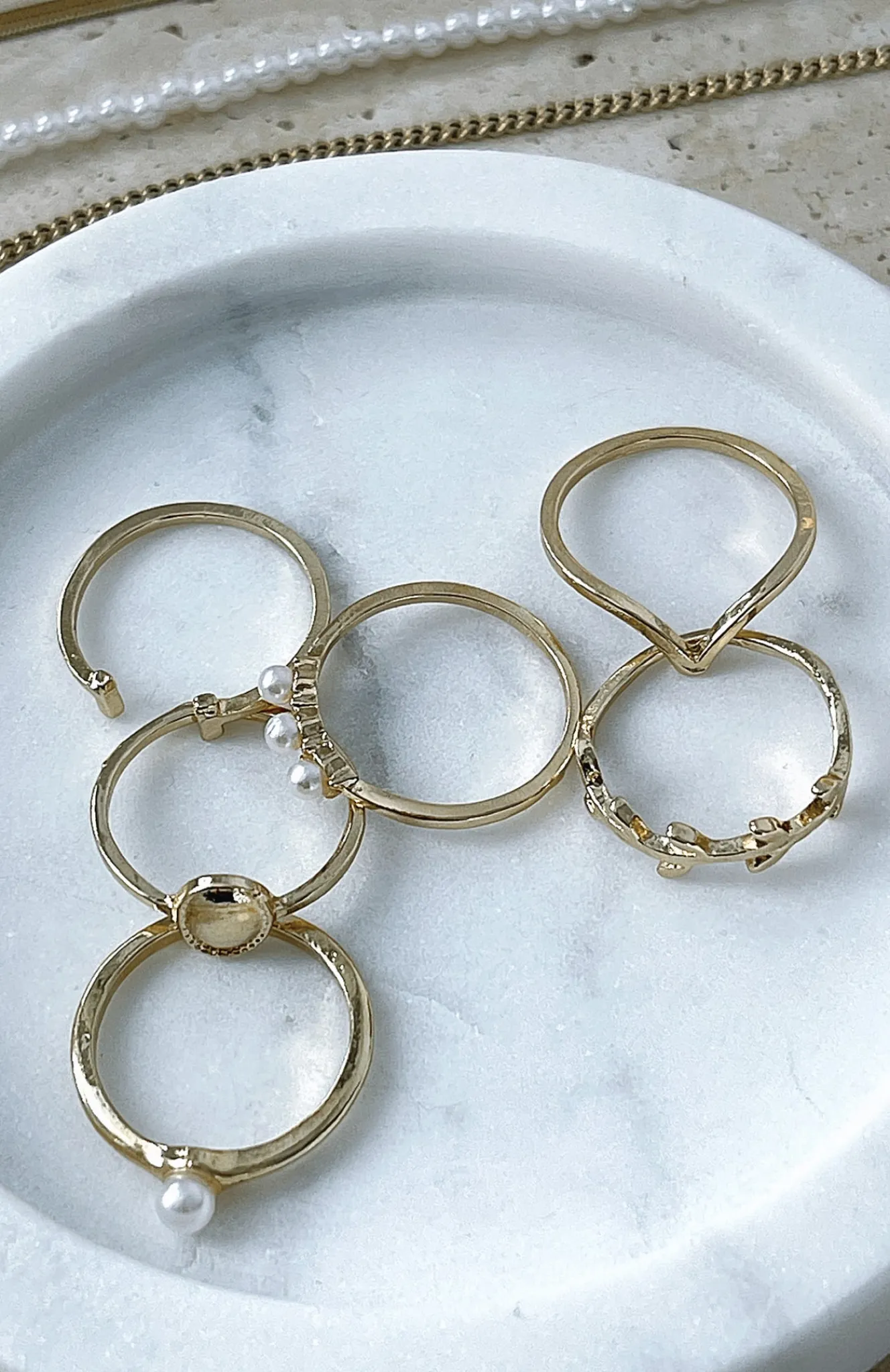 Jewellery | White Fox Boutique Kiki Ring Set gold