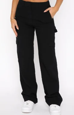 Pants | White Fox Boutique Know Your Worth Cargo Pants black