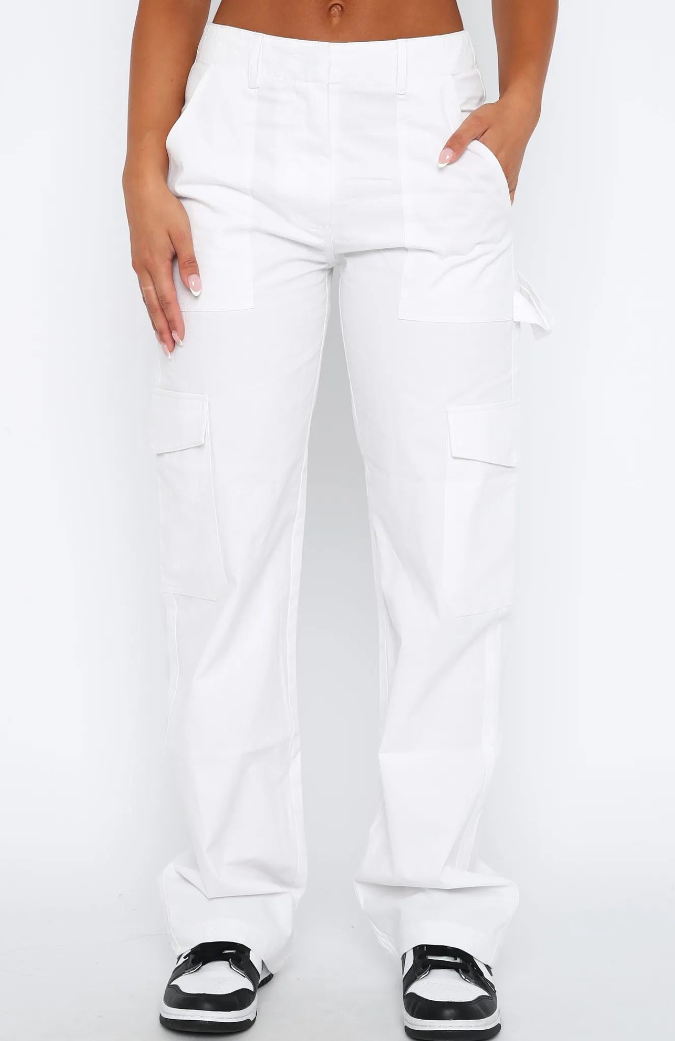 Pants | White Fox Boutique Know Your Worth Cargo Pants white