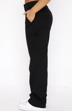 Pants | White Fox Boutique Know Your Worth Cargo Pants black