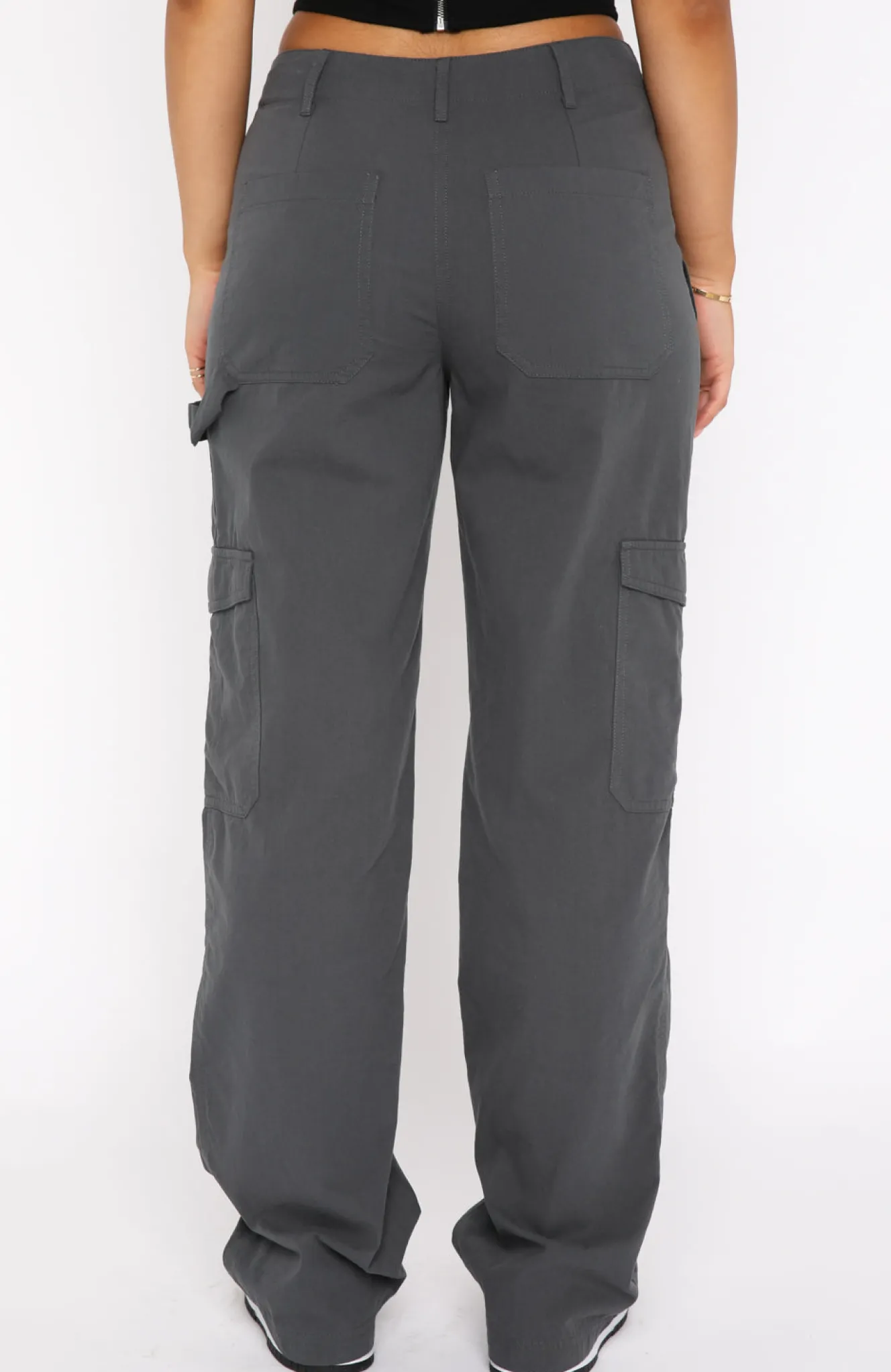 Pants | White Fox Boutique Know Your Worth Cargo Pants Charcoal grey