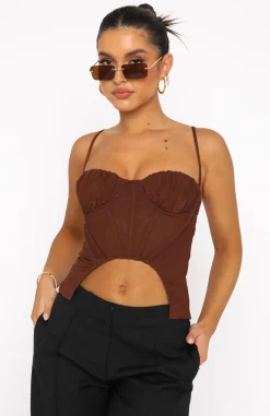Shirts & Blouses | White Fox Boutique Lasting Love Bustier Chocolate brown