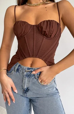 Shirts & Blouses | White Fox Boutique Lasting Love Bustier Chocolate brown