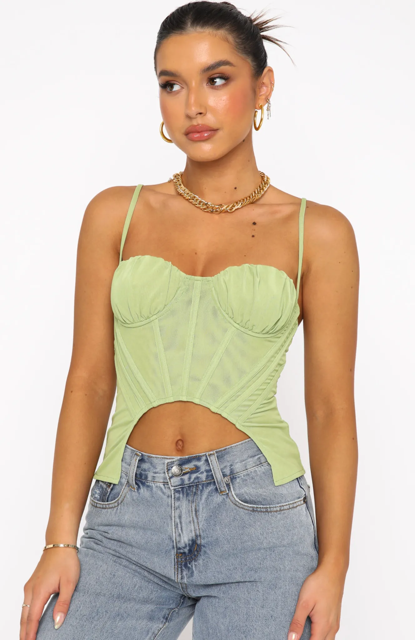Shirts & Blouses | White Fox Boutique Lasting Love Bustier Matcha green