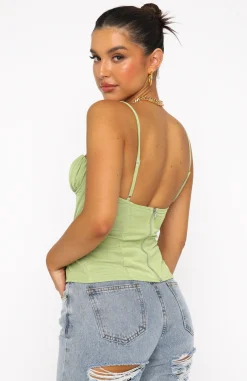 Shirts & Blouses | White Fox Boutique Lasting Love Bustier Matcha green