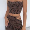 Shirts & Blouses | White Fox Boutique Late Night Thrills Crop Chocolate brown