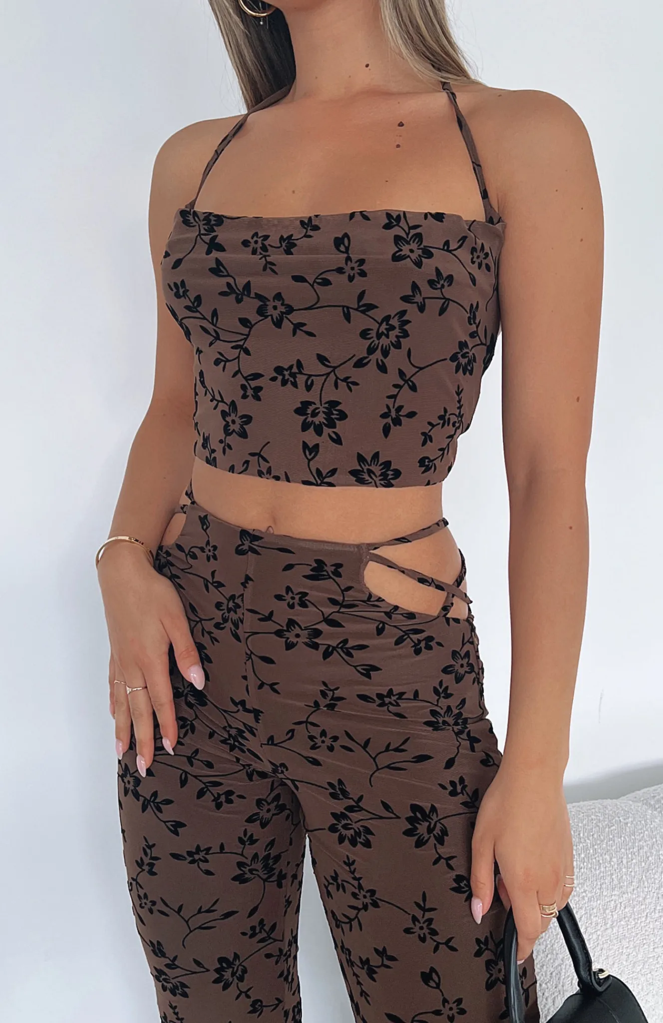 Shirts & Blouses | White Fox Boutique Late Night Thrills Crop Chocolate brown