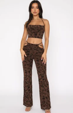 Shirts & Blouses | White Fox Boutique Late Night Thrills Crop Chocolate brown