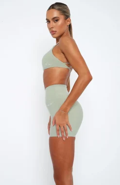 Sports Bras & Crops | White Fox Boutique Leighton Sports Bra Seamist green