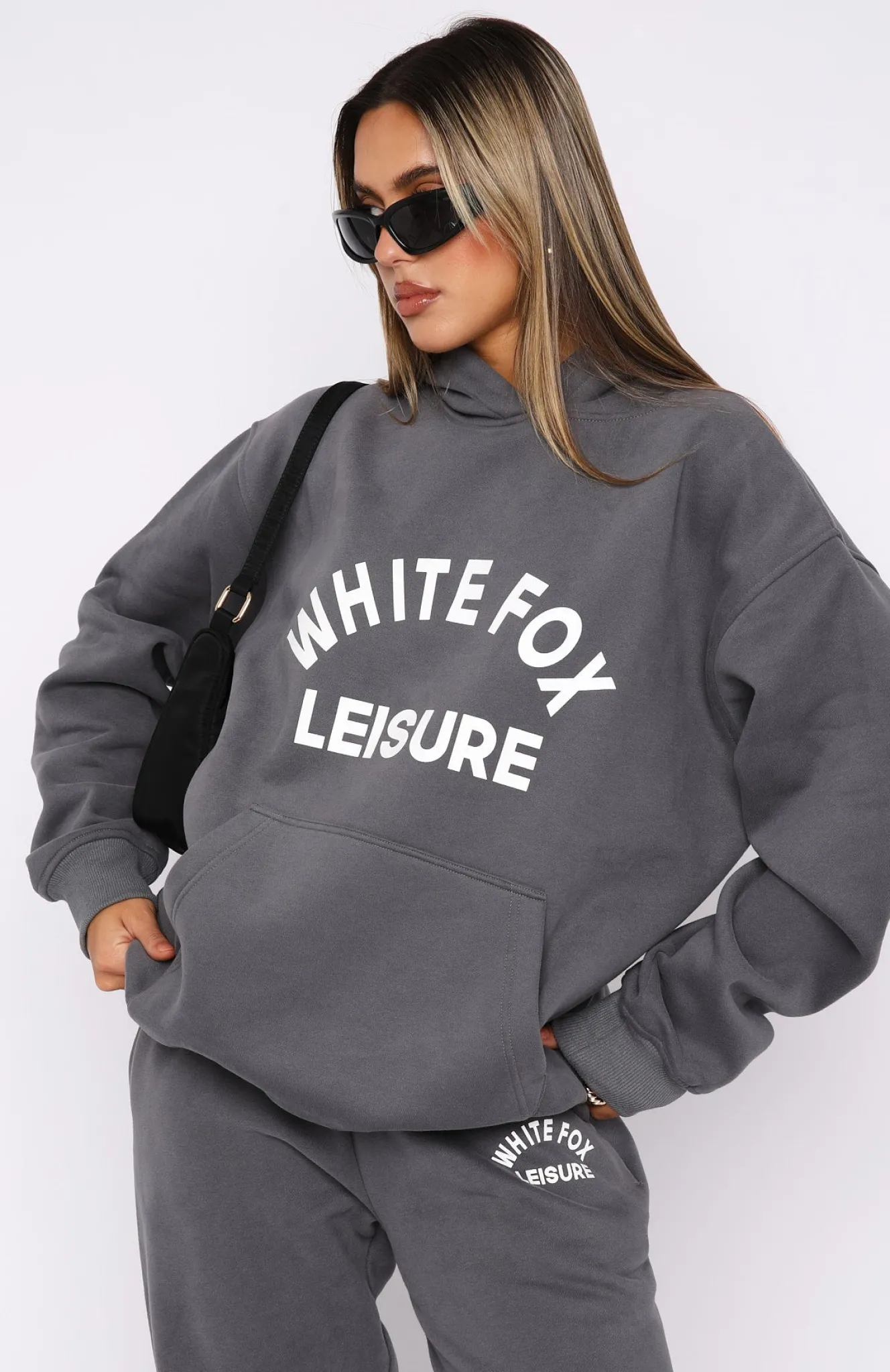 Jackets & Blazers | White Fox Boutique Leisure Club Oversized Hoodie Charcoal grey