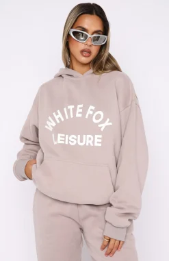 Jackets & Blazers | White Fox Boutique Leisure Club Oversized Hoodie Taupe brown