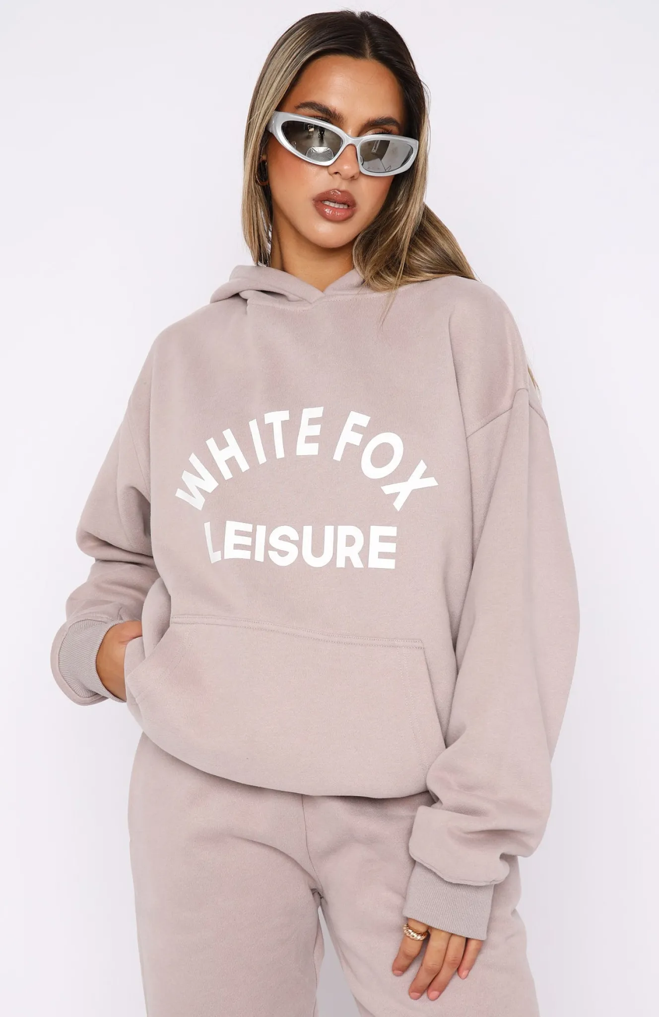 Jackets & Blazers | White Fox Boutique Leisure Club Oversized Hoodie Taupe brown