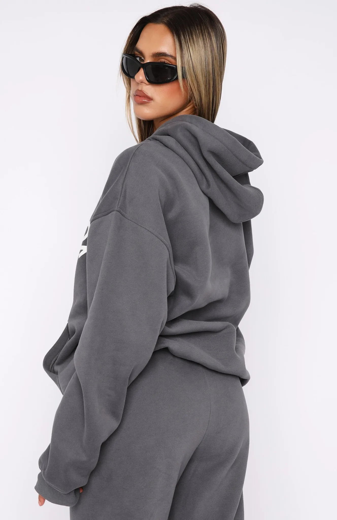 Jackets & Blazers | White Fox Boutique Leisure Club Oversized Hoodie Charcoal grey